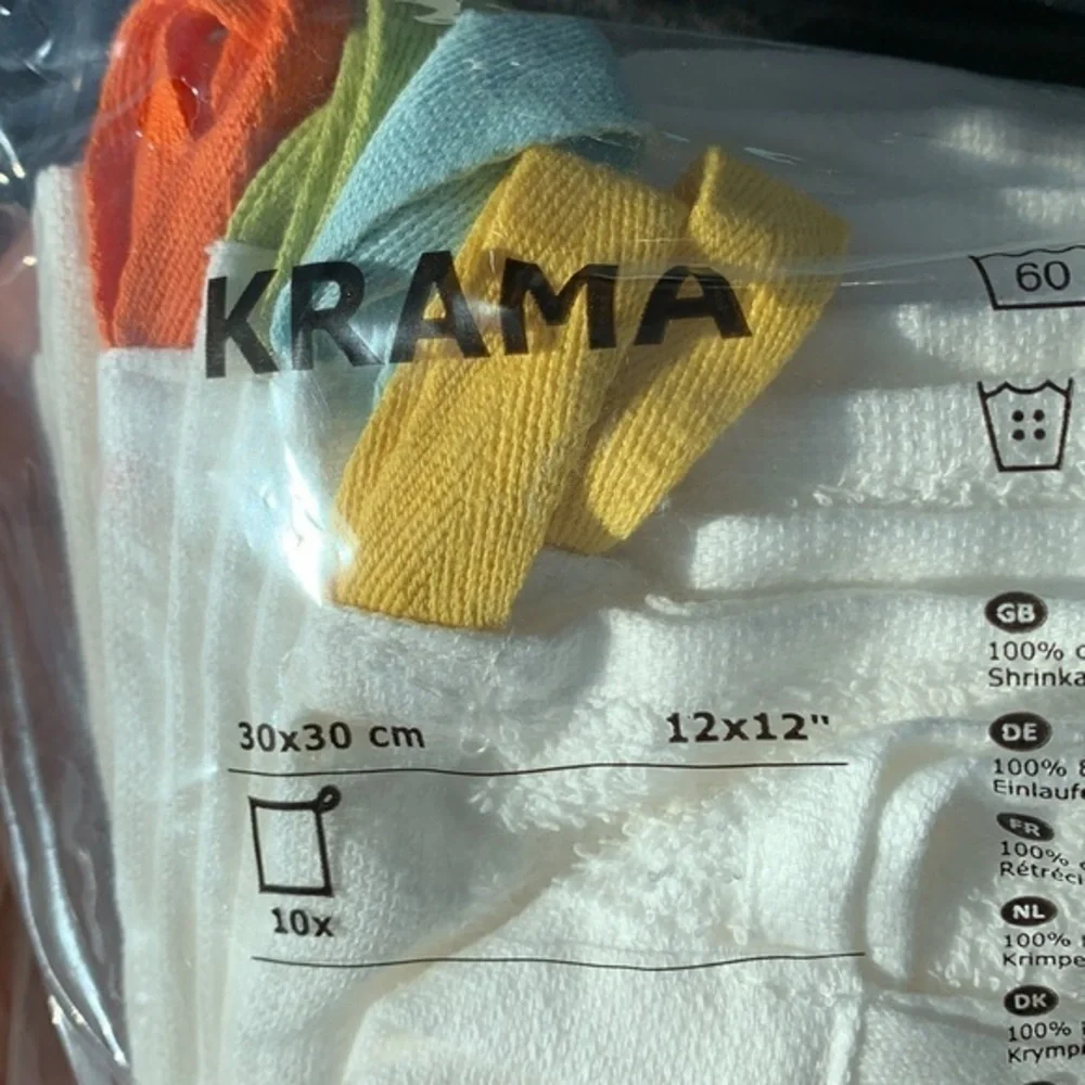 10-pk IKEA KRAMA towels bath bathroom washcloths